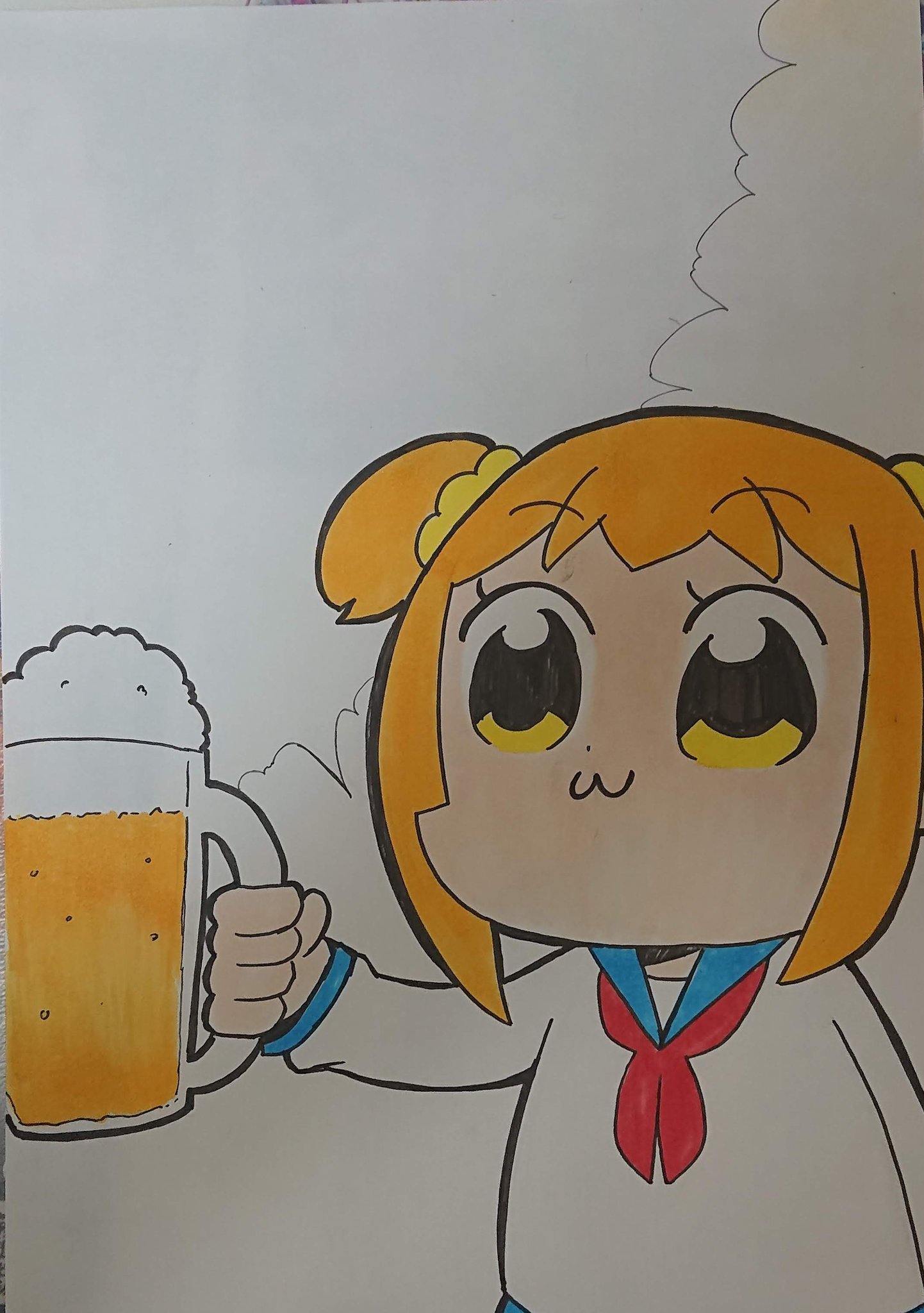 טוויטר あっぷるてぃ בטוויטר 文化祭の時に描いたやつ 過去絵です ポプテピピック ポプ子 コピック イラスト初心者 イラスト好きな人と繋がりたい アナログ絵 絵描きさんと繋がりたい T Co Xbc2xvdzsg