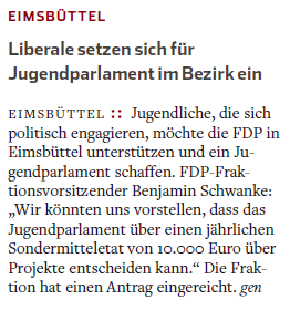 Ein großer Schritt für mehr #Jugendbeteiligung in der #Politik und in #Eimsbüttel! 💪🏼😁 /MH