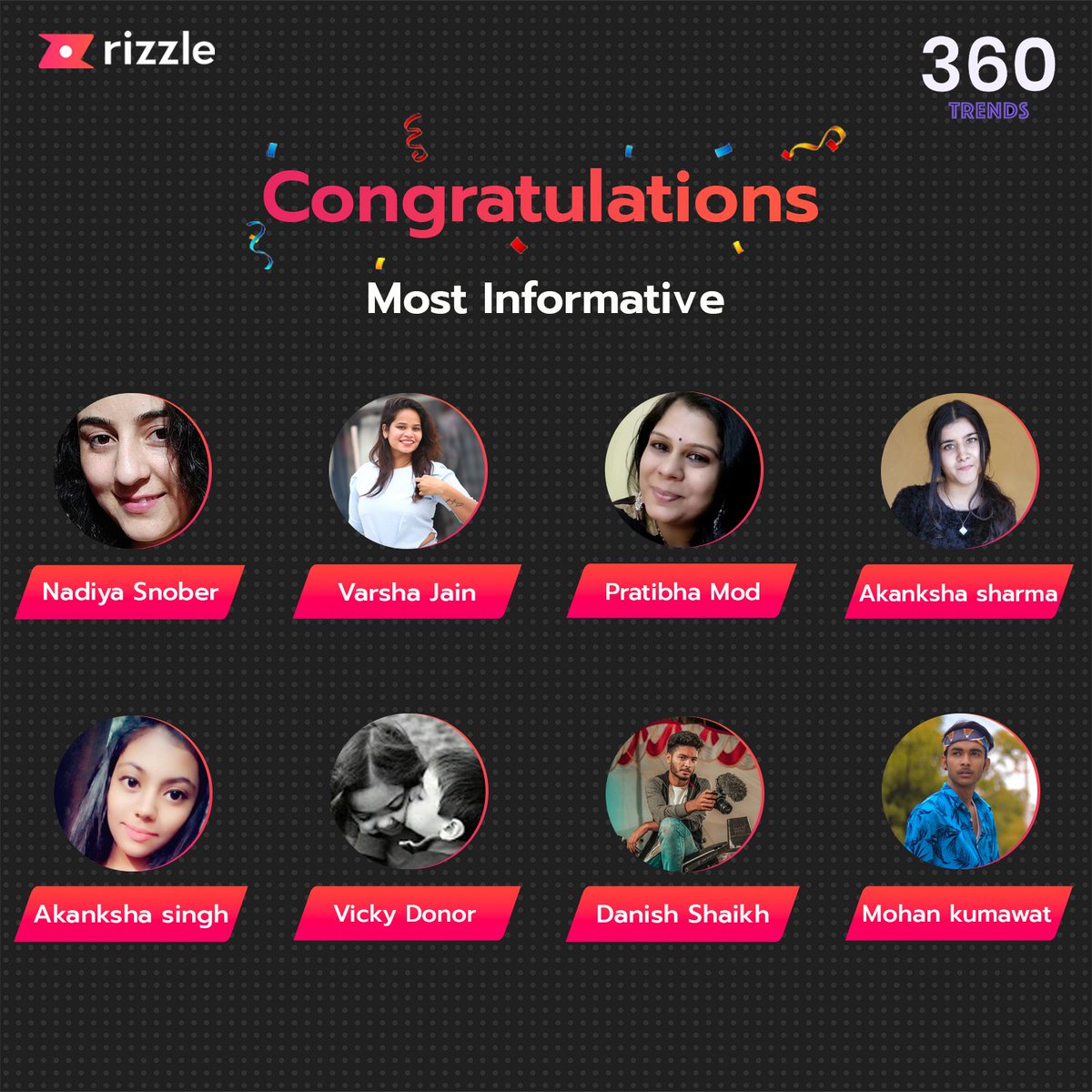 rizzleindia's tweet photo. With 360Trends, we saw our beloved participants talking and discussing some fashion hacks and wacks. We are so proud of each one of you!
#rizzle #360Trends https://t.co/INmK3hLILS