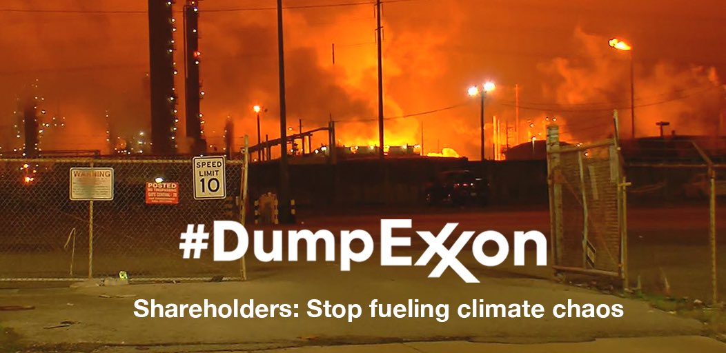 350NYC's tweet image. Our public pensions have no business doubling down on climate chaos, but that’s exactly what they are doing as top investors in @exxonmobil. Tell @NYSComptroller @CalPERS @CalSTRS to #DumpExxon and divest from fossil fuels. #ExxonAGM #XOM #OOTT