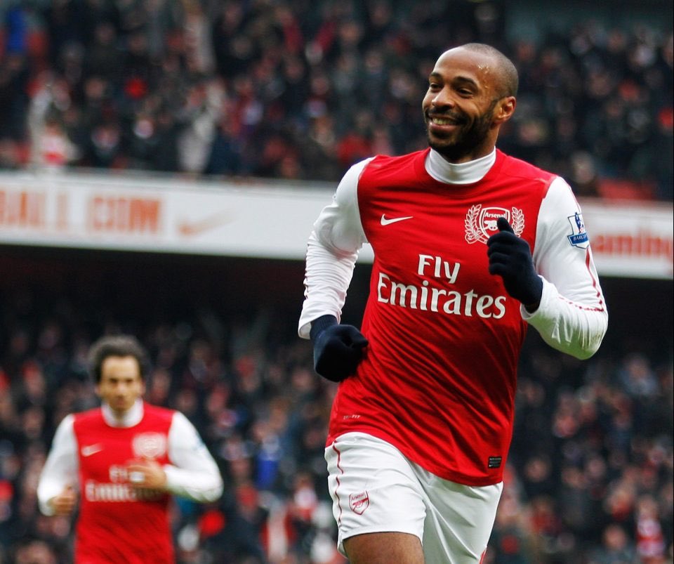 •RW- (not traditionally a rift wing but I need to fit in all the forwards)The man himself... Thierry Henry Considered to be the greatest premier league player of all time2x premier league champion 249 goals and assists in 258 appearances and 0 red cards to his name.