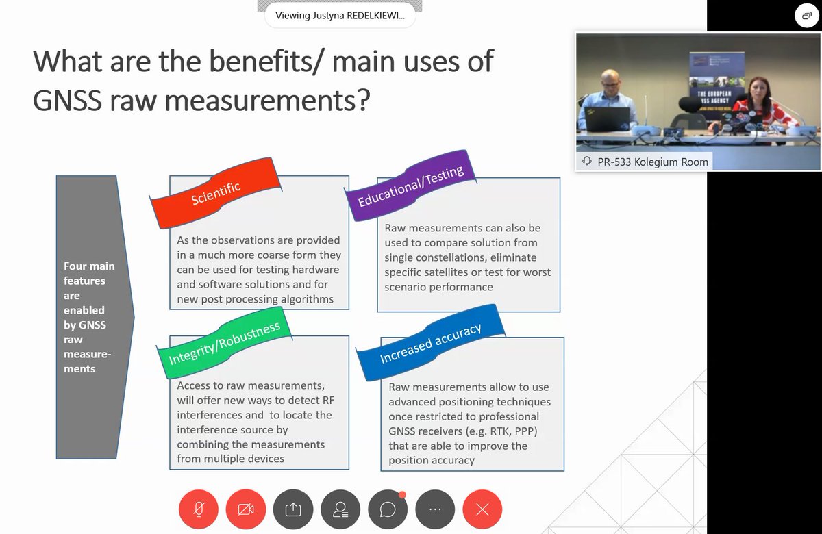 EU4Space's tweet photo. #GNSSlive 🛰️

What are the opportunities for #Android developers? Join our #GNSS Raw Measurements Taskforce Workshop and hear it from @EU_GNSS Justyna Redelkiewicz 
Some of the success stories include #argeo, #tractornavigator @ready_park &amp; #claimR.

https://t.co/30TkfPZa4A https://t.co/dQ2CSv24PE