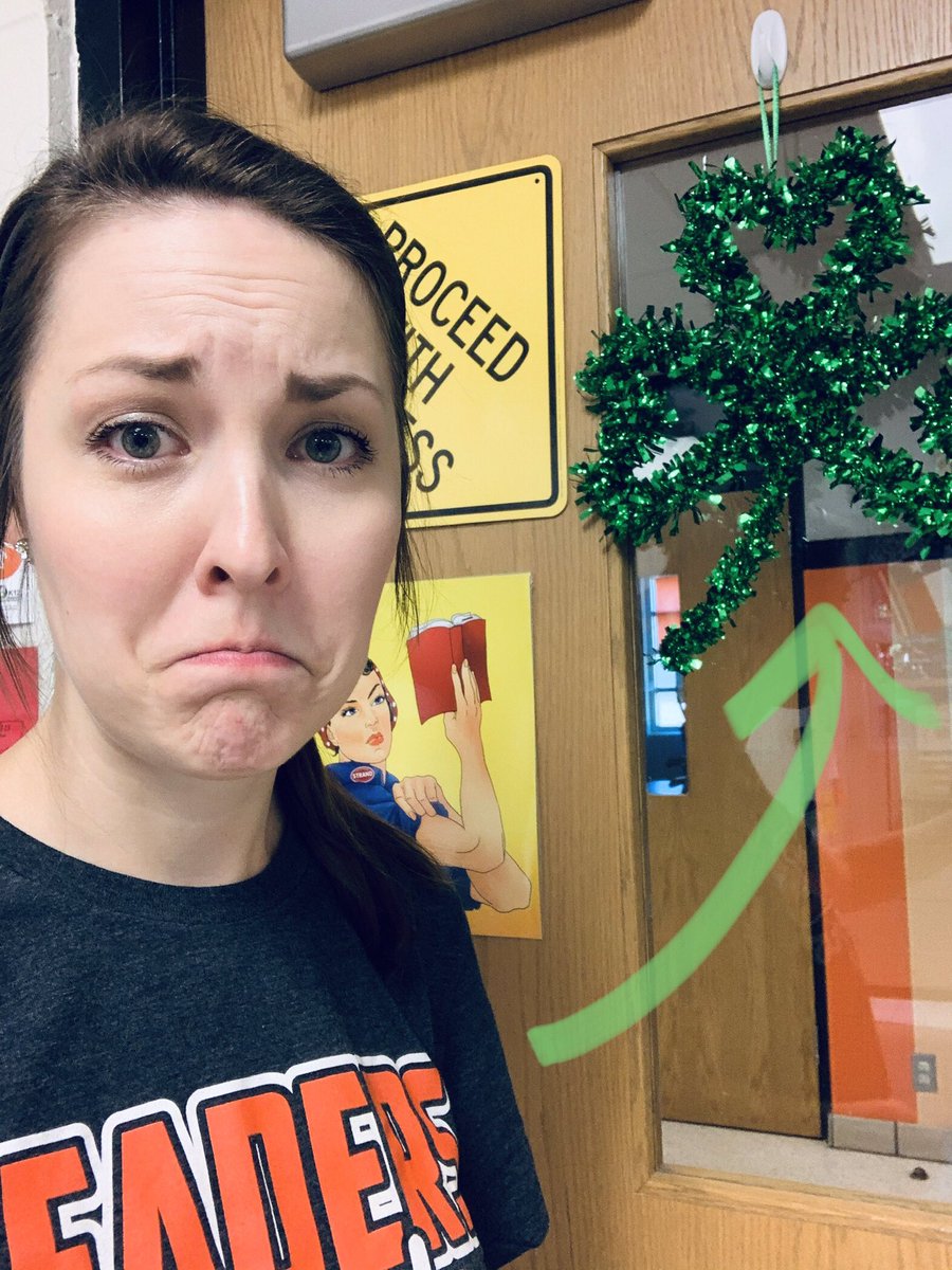 MrsKreads's tweet photo. Revisiting my classroom yesterday had me like.... #stpatricksday #distancelearningtogether https://t.co/ILqjFW06Om