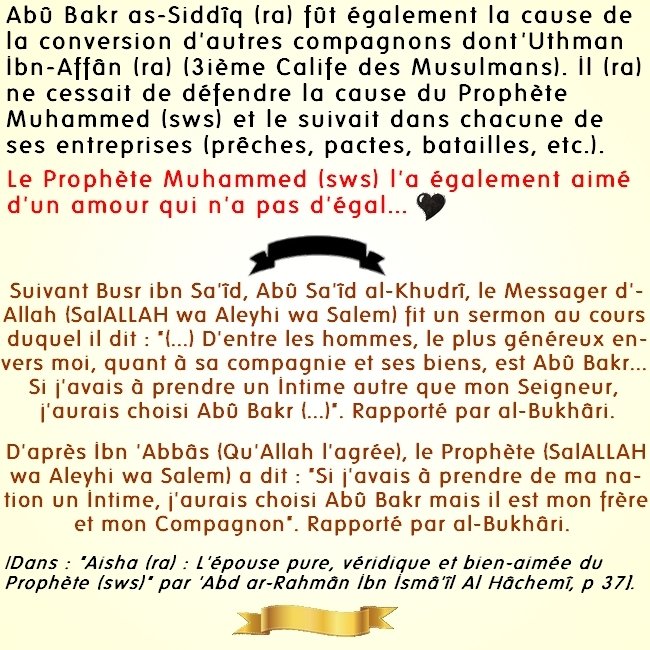 Un court récit sur le Calife Abû Bakr as-Siddîq (ra) 1/3