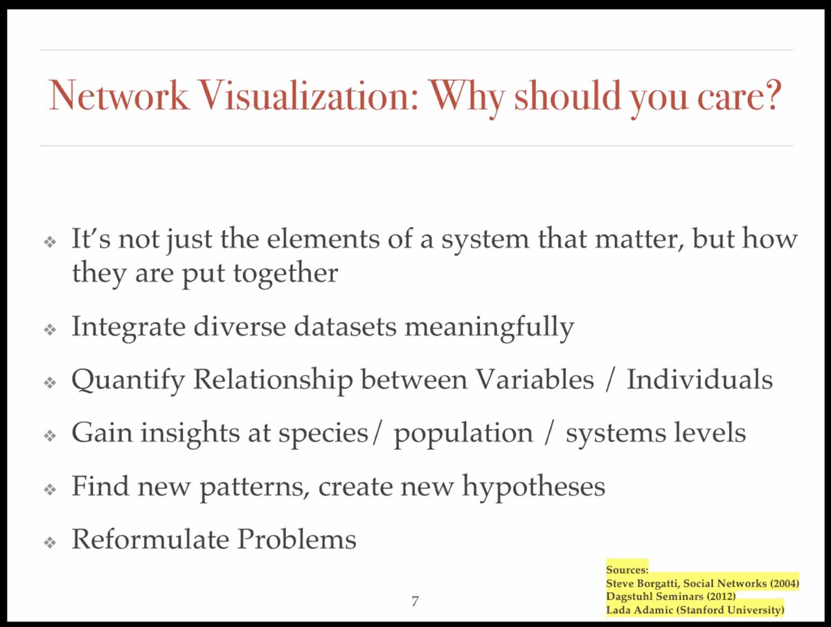noodlyscientist's tweet image. What an amazing talk and demonstration of the power of visualising networks  today by Dr Yadav @gilienv with @TIGR2ESS - definitely going to attempt this for my interaction data! #BiologicalNetworks #NetworkVisualisation