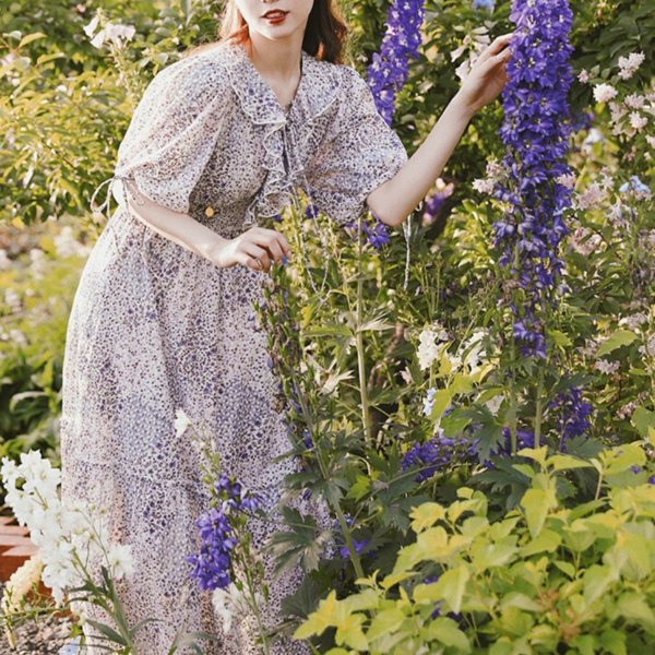 Manusmachina 藤紫の小花柄フレンチワンピース T Co Zhzxycxpgv 藤紫の小花柄が美しい ワンピース まるで藤の花が舞い散ったような美しい姿に見惚れてしまう 程よい丈感が清楚さを演出してくれます 可憐な雰囲気を纏ったワンピースを思う存分 Manusmachina 藤紫の小花柄フレンチワンピース T Co Zhzxycxpgv 藤紫の小花柄が美しい ワンピース まるで藤の花が舞い散ったような美しい姿に見惚れてしまう 程よい丈感が清楚さを演出してくれます 可憐な雰囲気を纏ったワンピースを思う存分
