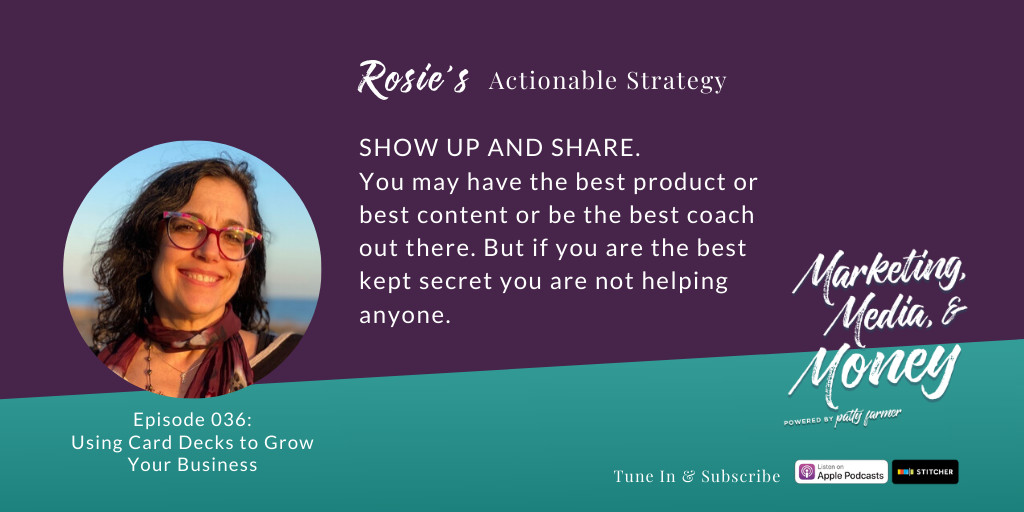 M3MagAndPodcast's tweet photo. #ActionableStrategy from "Using Card Decks to Grow your Business with @rosiebattista"
Catch Rosie's episode on iTunes >> https://t.co/0JE1jF9sIn
#M3Podcast #OpenMic #SocialKaraoke #podcast https://t.co/BDT6TUoPN3