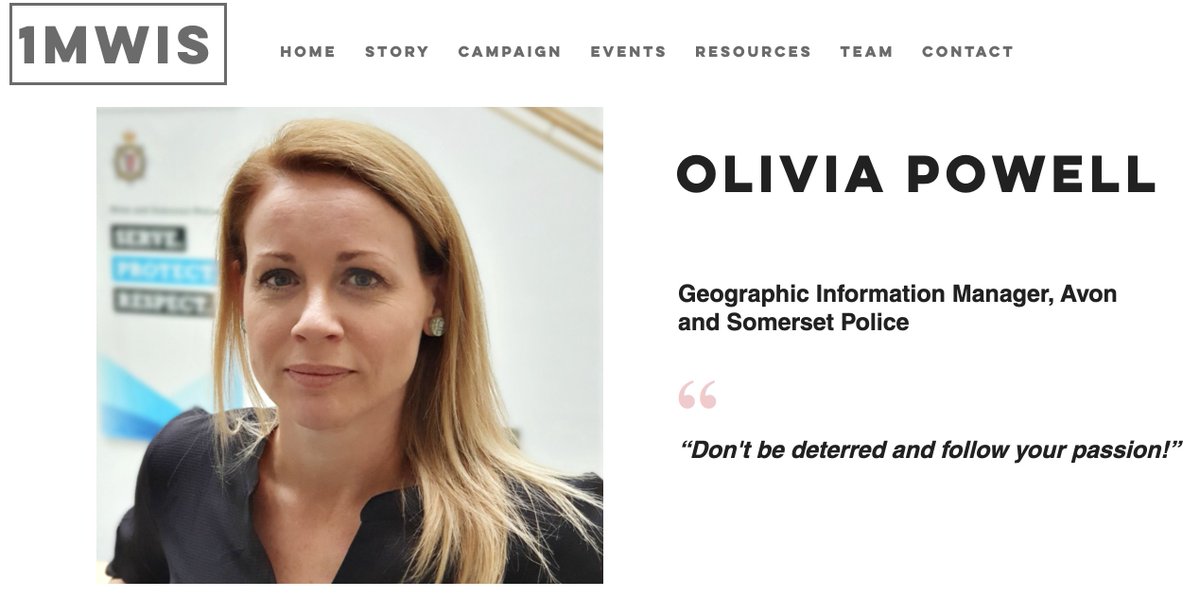 THREAD 2/100 Welcome Olivia Powell - a geographic information manager - who curates accurate & timely geospatial datasets for police officers, investigators & staff - helping solve problems & enable effective decision making. Wow!Ft & thx  @olivepowell http://www.1mwis.com/profiles/olivia-powell