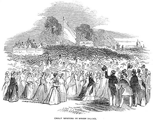 2. Dorr’s organized a large group and held the “People’s Constitutional Convention”.They voted to expand voting rights, and form a new government. Dorr then ran unopposed in an “unofficial” election for governor, & won. Now there were two governors of RI #wtpGOTV  #OneVoice1