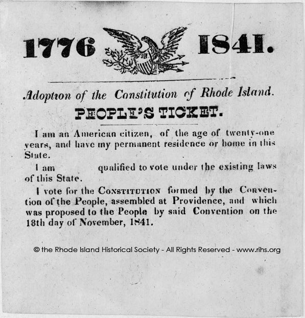 4.In despair, Dorr attempted to attack and rob the state armory, but failed when unable to gain entry and his cannon wouldn’t fire. Most Dorrites were captured. Dorr was tried and sentenced to life in prison, for high treason.  #wtpGOTV  #OneVoice1