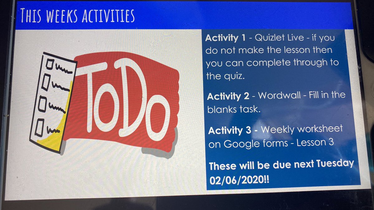 MisscollinsL's tweet photo. Another live lesson complete. Well done, N5 Modern Studies and especially to Emily who won our @quizlet Live round. Donβt worry if you missed it, it has all been posted to Google classroom. So impressed with the effort from you all. Superstars @Lhshumanities #lhsgetsdigital https://t.co/DxBrgwPx2U