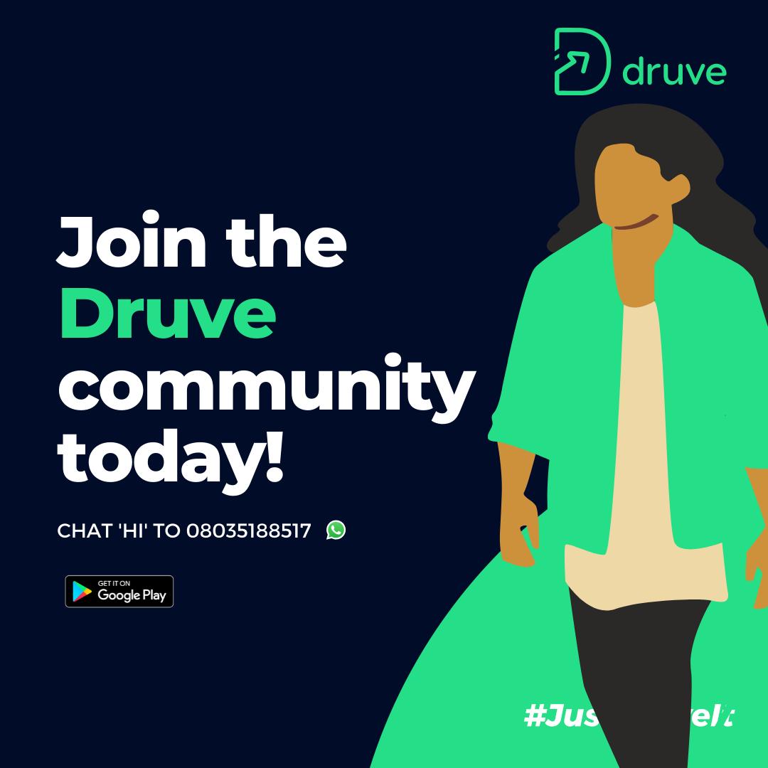 Druveinfo's tweet photo. Join the #Druve community in Lagos now on WhatsApp!
Get started here - https://t.co/Ob4AYNhqm7
#GetDruve https://t.co/w0pEXo1KQc