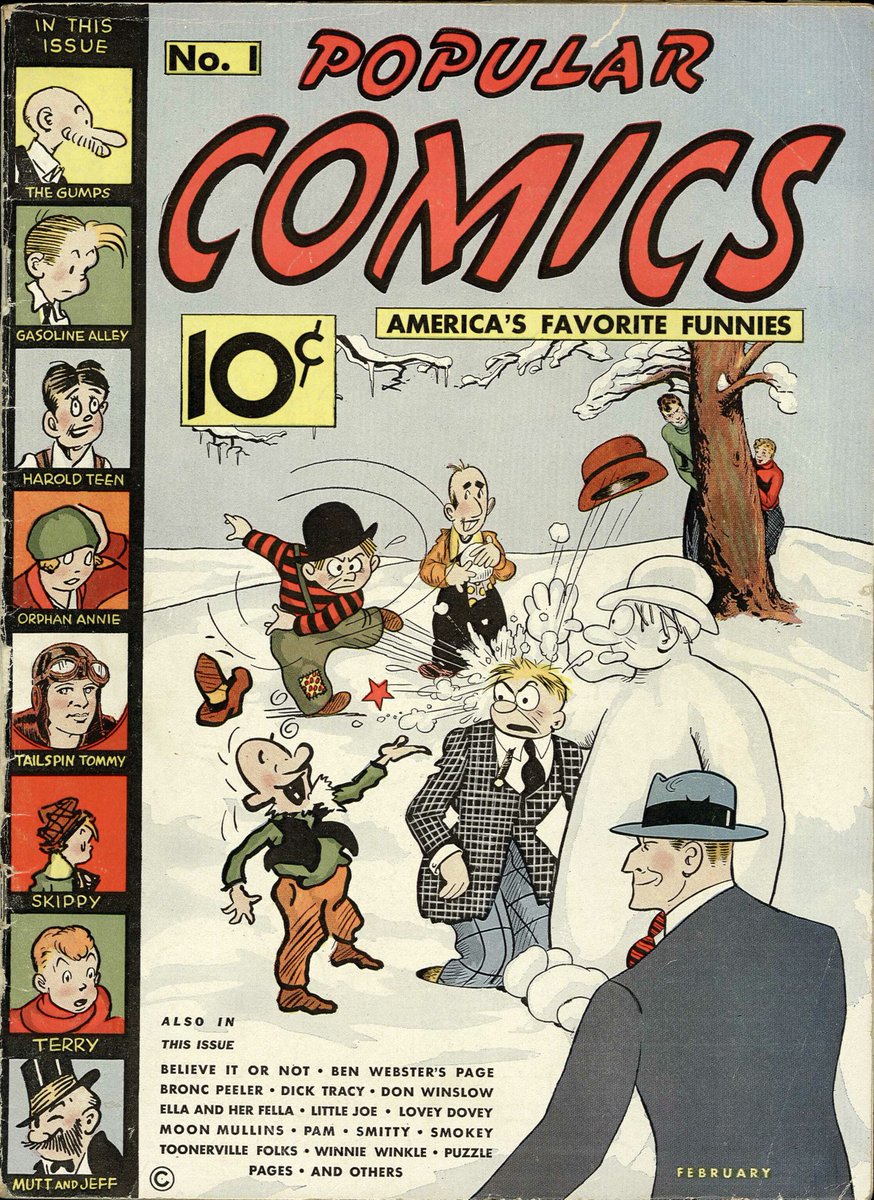   #comics   #juveniledelinquencyDick Tracy debuted in the comic strips in 1931, and in the comic books in 1936 in Dell& #39;s Popular Comics number 1. These reprinted the comic strips. Notice the strip is giving *criminal helpful hints*A big no-no in the comics code.