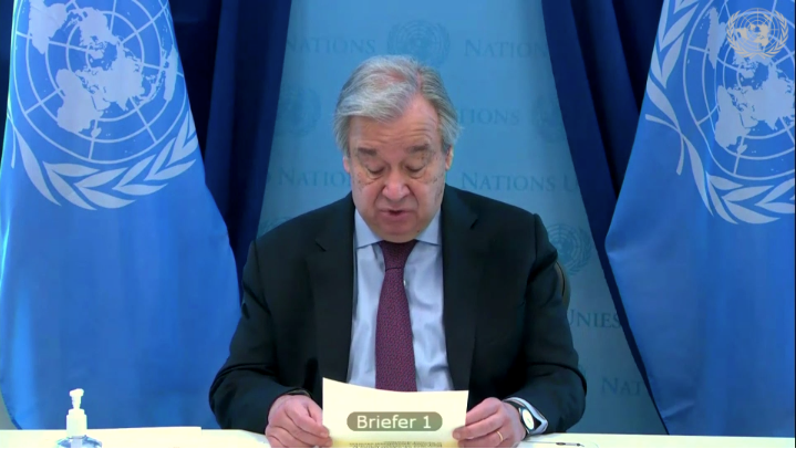 At  #virtual Security Council,  @UN SecGen  @antonioguterres urges global attention to legal, moral, ethical implications posed by lethal autonomous weapons. Expresses "deep conviction" that such weapons much be prohibited by international humanitarian law  http://webtv.un.org/live-now/watch/protection-of-civilians-in-armed-conflicts-security-council-open-vtc/5690582060001