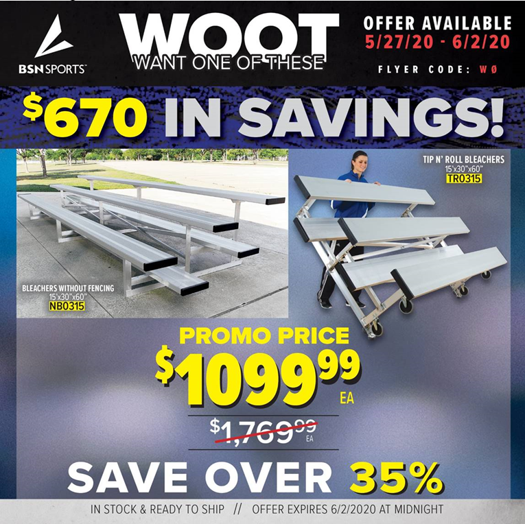 BSNSPORTS_PHL's tweet image. Need to spread out you fans a little to keep a 6' social distance?  Here's a great deal on our 15 ft. standard and Tip ' Roll bleachers.  Contact your local SalesPro or DM for more info. #Woot #SocialDistance #BackToPlay #ThroughThisTogether