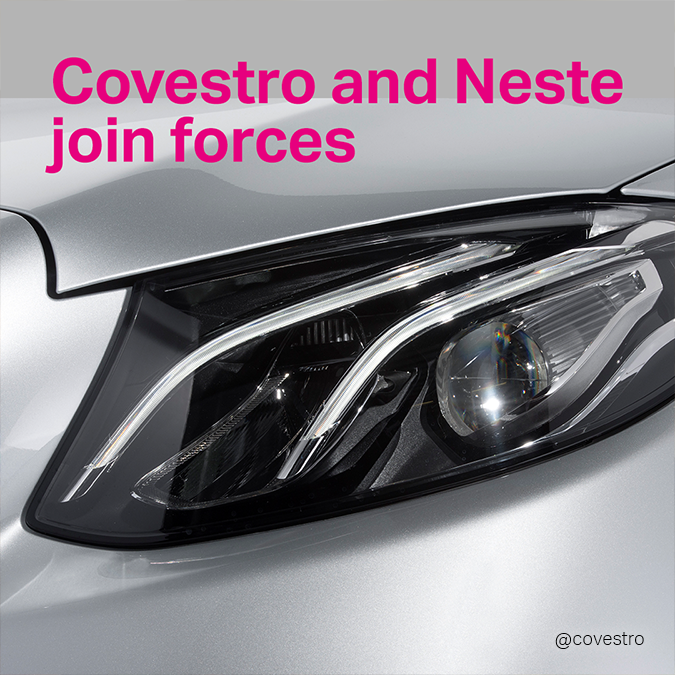 covestro's tweet photo. This headlamp cover is made from transparent polycarbonate. @NesteGlobal and Covestro are now starting a strategic cooperation in Europe to promote the use of sustainable raw materials in the production of such plastics. Learn more here: https://t.co/iEA9xmj12b https://t.co/lA8lvPU9HN