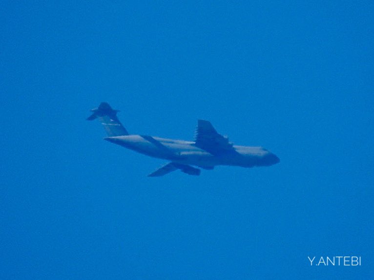 My first #C5Galaxy #RCH976 descending to #Amman #C5 #usaf #potn #avgeek #milair #cargo