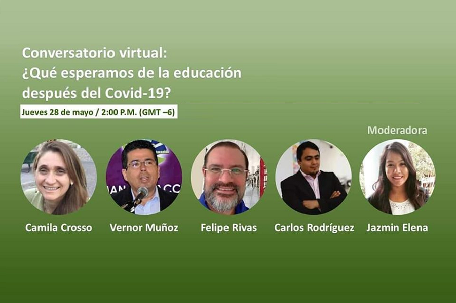 redclade's tweet photo. [#ElSalvador]: ¿Qué esperamos de la #educación después del #COVIDー19? Participa del conversatorio virtual organizado por la @6porlaeducacion, que reunirá especialistas como @CamillaCroso y @vernormu. El encuentro será este jueves, a las 14:00 (GMT-6): https://t.co/Aw136gnYKL. https://t.co/94ahRVNJny