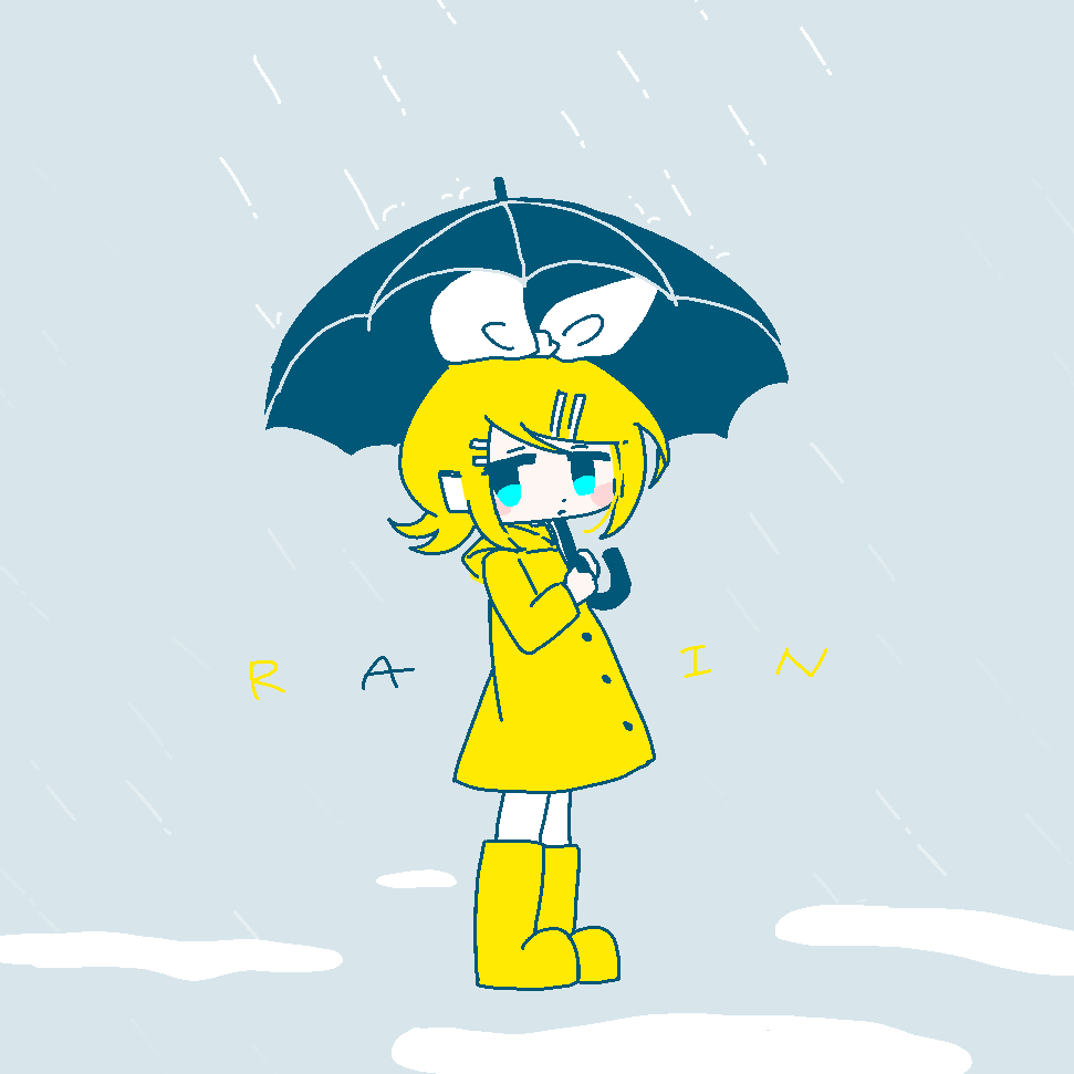 鏡音リン 「rain 」|なののイラスト