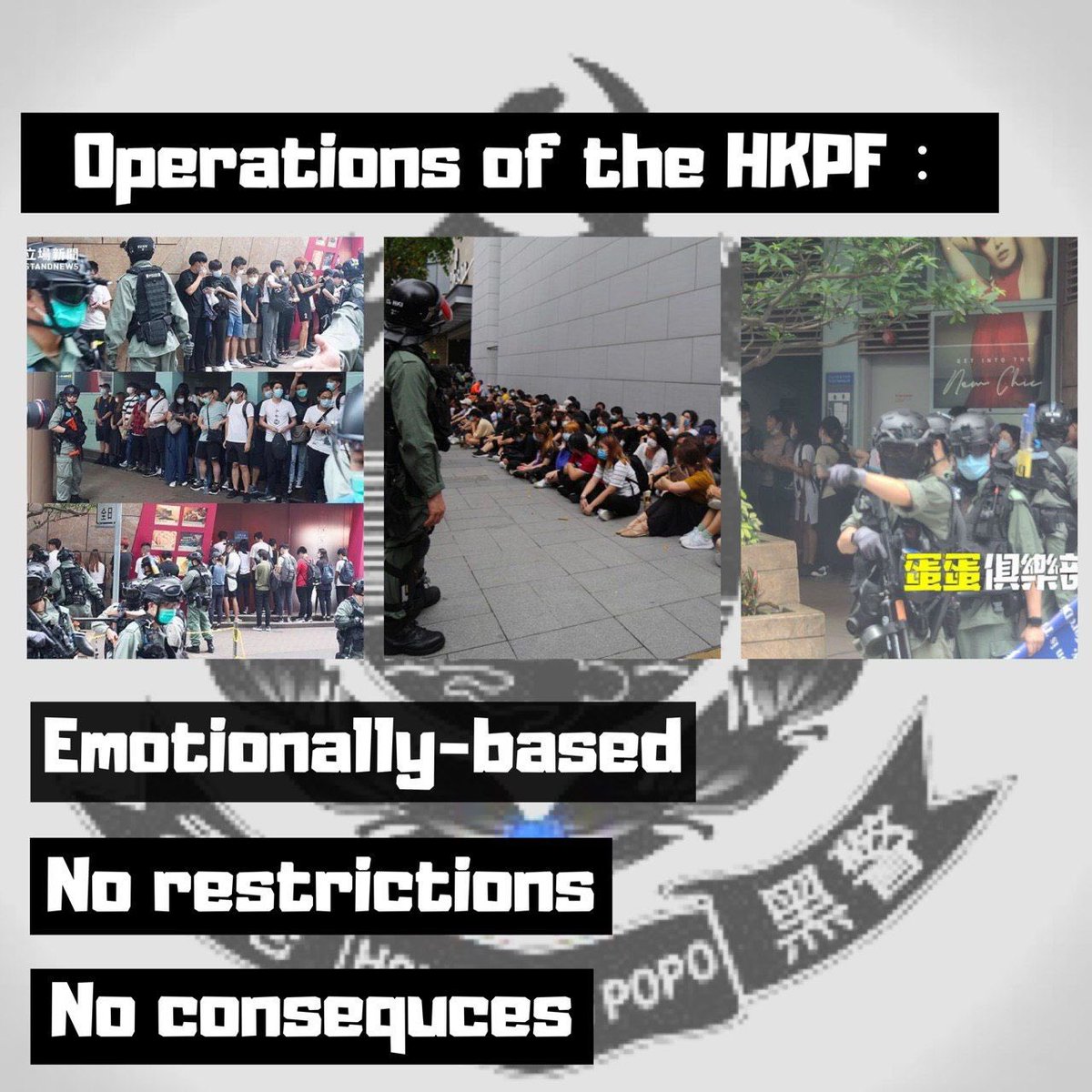 fch17787935's tweet photo. @amcoren They believe they are authoritative to do any they want, such as harassment, stealing and even abusing their rights out of their responsibilities. #HKPoliceBrutality #StandwithHK https://t.co/6gE10EPHcv