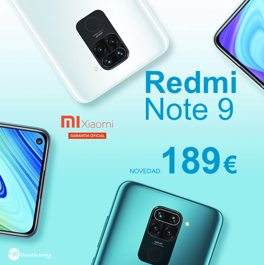 ✴️ NOVEDAD TOP VENTAS REDMI NOTE 9!!🔥🔥
✅ Entrega en 24h laborables
🇪🇸 Garantía Oficial Xiaomi 2 años⚡️⚡️
📲 Versión Global 64GB

💰👉 👉 189€ 👈 👈💰

✔️4 Cámaras 48+8+2+2Mpx
✔️Pantalla FHD+6,53"
✔️5020mAh

🛒Link de Compra: bit.ly/2ZFl1Xh