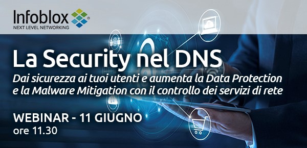 soiel_it's tweet image. Dai servizi di rete #CoreNetworkServices #DNS #DHCP dipendono #security ed #efficienza in azienda: l&apos;11 giugno con @Infoblox scopriamo la protezione utenti con #controllo dei servizi e aumento di #DataProtection e #MalwareMitigation. Info e iscrizioni su: soiel.it/eventi/2020/we…