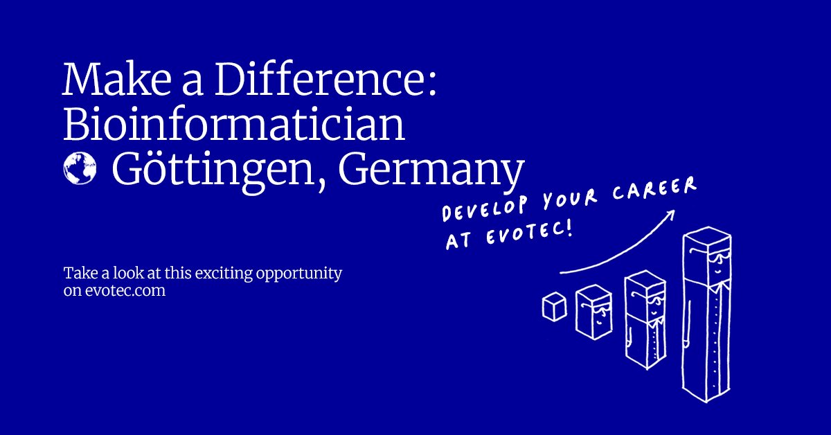 If you are keen to use #ComputerScience skills to scale #bioinformatics methods for large multi-omics studies in #drugdiscovery, look at this position at our Evotec site in Göttingen, Germany  hubs.ly/H0qM2Fs0 #researchneverstops #jobs