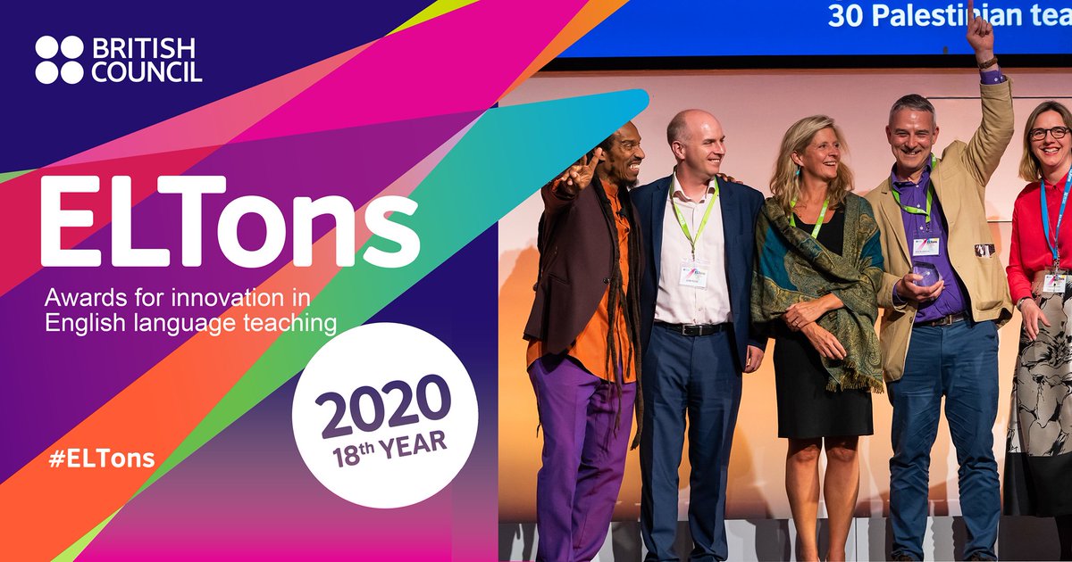 TeachingEnglish's tweet photo. 🏆 Find out who are the finalists for this year’s ELTons Awards 🏆
The ELTons celebrate innovation in English language teaching and recognise the contributions of organisations, teams and individuals.
👉 https://t.co/CIlxkk4wiA https://t.co/S87yKMOc06