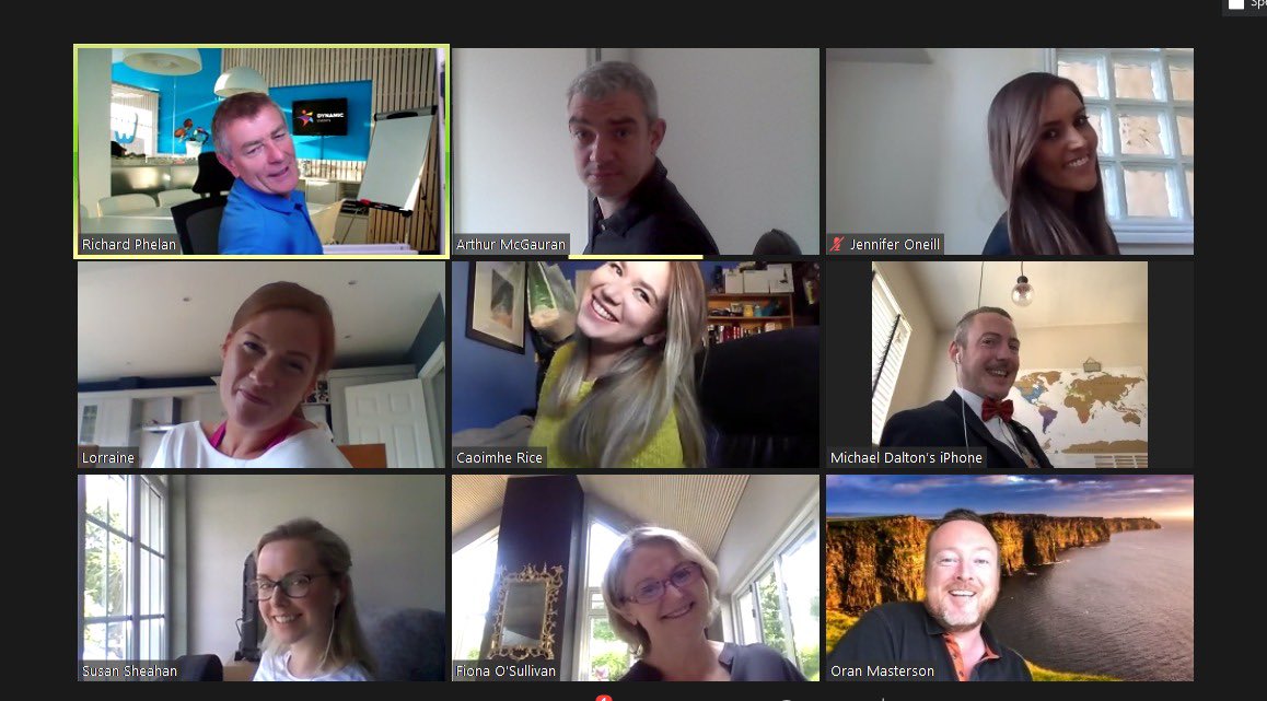 SiteIreland's tweet photo. Our board met this morning virtually for our May meeting #SiteStrong Wonderful to see these lovely smiling faces online and of course take on the signature @Caoimhe_Rice ‘shoulder drop’ for our monthly Team Photo! #SiteUnite https://t.co/Txef2XrLbI