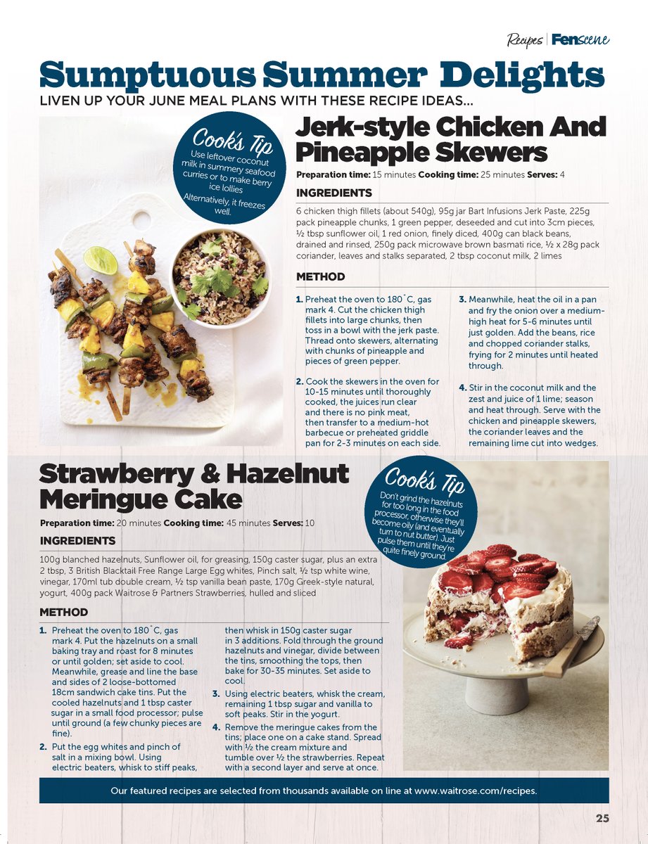 Fen_SCENE's tweet photo. Sumptuous Summer Delights

Liven up your June Meal Plan with these Recipe Ideas...

@Fen_SCENE  @waitrose

#Ely #Chettisham #Coveney  #Stretham #Sutton #WayHead #Wicken #Witchford #Wentworth #Wilburton #Upware #Witcham #MealIdeas #SummerRecipies #Chicken #HealthyEating #Meringue https://t.co/upaLQe3wfX