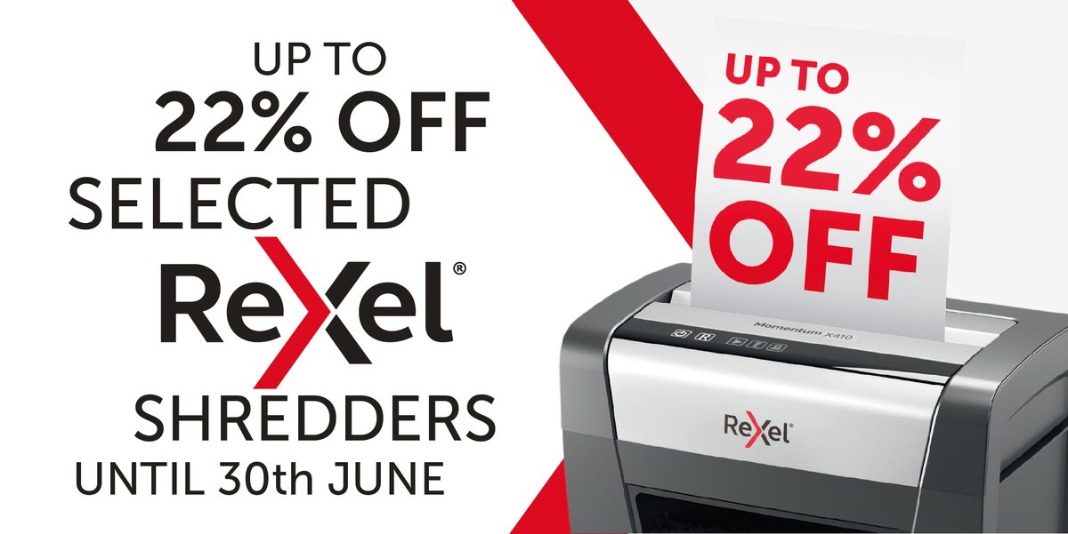 Up to 22% off selected Rexel shredders until 30th June 2020!
shop.everythingoffice.co.uk
#officesupplies #promotion
