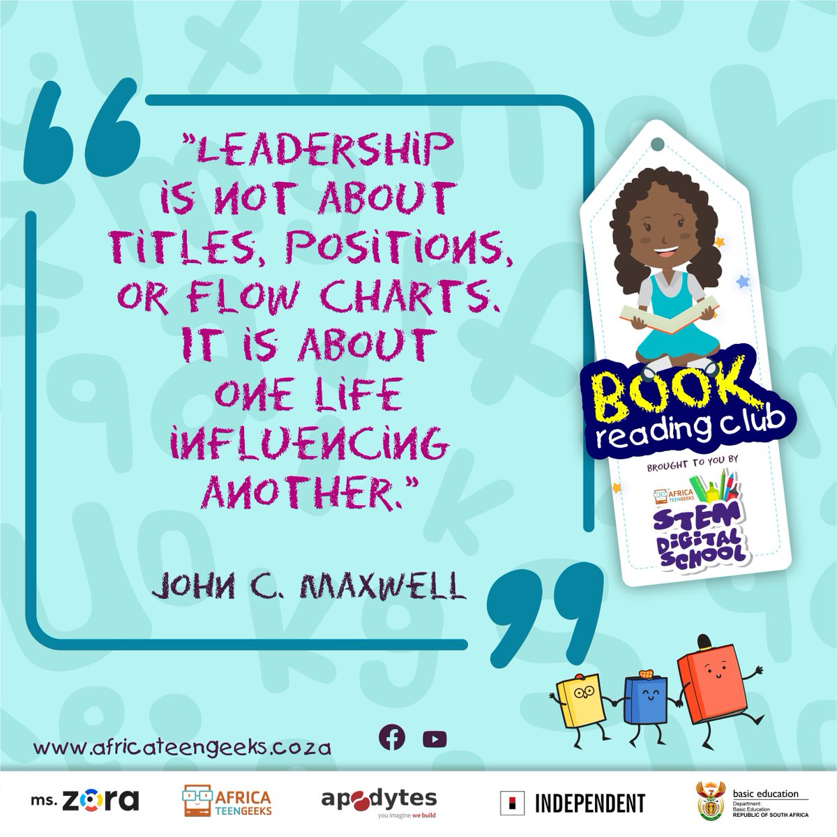 africateengeeks's tweet photo. Reminder to tune in to our Reading Club in the next 30 minutes with Hendrick Makaneta! Letβs continue to inspire a reading culture in South Africa!
#Lockdowneschool @africateengeeks @AiZora #Sasolfoundation @SasolSA #StemChampions #Read2Lead #BooksMatter https://t.co/46aFrCGxNk