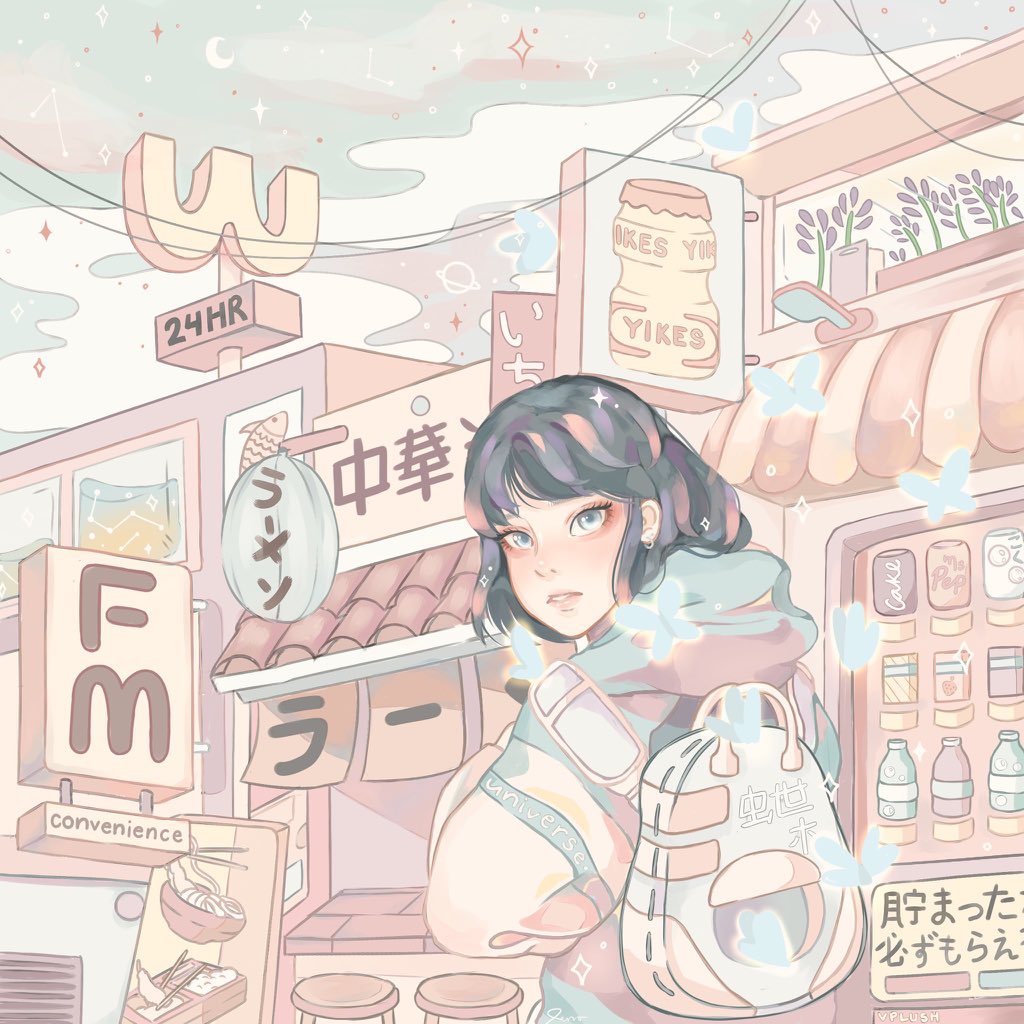 i'll start! hi im ayana and i love drawing pretty girls and urban backgrounds!