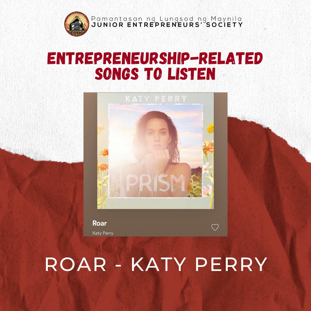 plmjes's tweet photo. That’s why we prepared a list of songs that would hopefully motivate you to continue on and inspire you to still achieve your dreams despite the obstacle that we are faced with.
Enjoy listening!
#JES16
#PLMJES
#IGNITINGTHEENTREPRENEURIALSPIRIT https://t.co/9xJ97ZyUgI