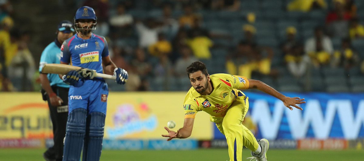 After The terrific Century From Watson.. It Was CSK Bowlers Who Destroys RR Batting Line Up.. Both Chahar And Thakur Made Difficlut For RR And Thakur[2-18(3)] With His Nearly Impossible One hand Catch Leaves Every One Impressed And Leaves Raina In AWE....