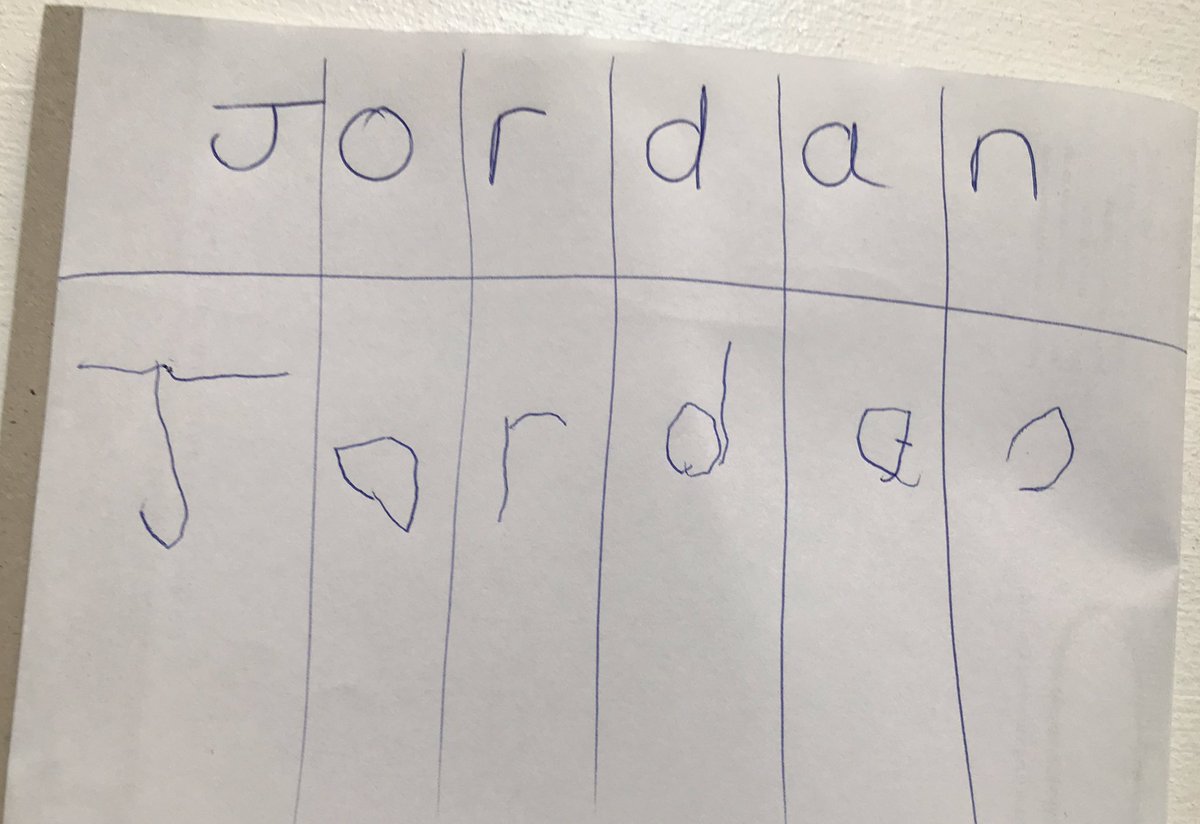 debiedwards25's tweet photo. Jordan practicing his name! I think he’s done fantastic 🤩 @highfield_st https://t.co/sapGCYitPJ