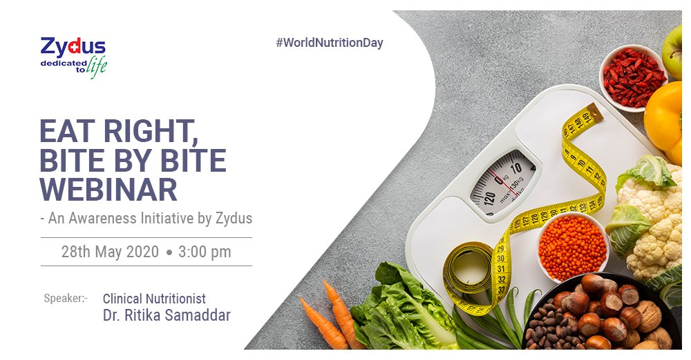 ZydusUniverse's tweet photo. Eat Right, Bite by Bite” webinar is an initiative by Zydus. Join the webinar to know the importance of eating correctly, practical tips on how one should eat correctly &amp; how the right diet itself can keep many illnesses at bay.
@nash24x7 
Register on https://t.co/8BOJWQFW6y https://t.co/EZ4mtrMeiu