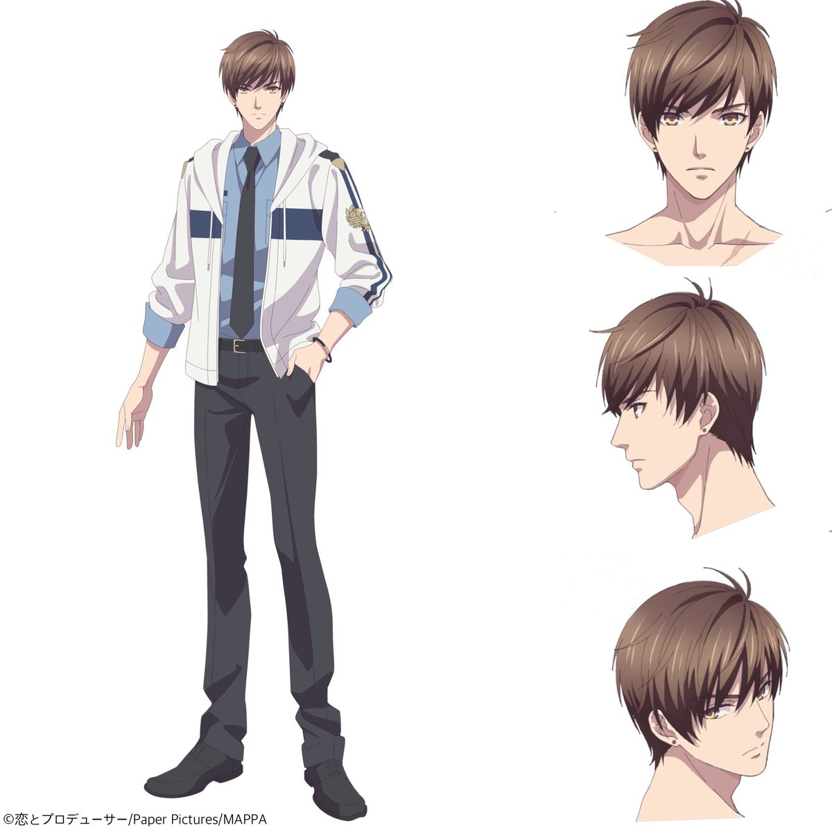 Tvアニメ 恋とプロデューサー Evol Love 公式 設定画公開 恋プロアニメ キャラ設定画を公開 おまえが風の中にいれば いつでも見つけだせる ハク Cv 小野友樹 Evol特殊警察官として 恋花市警察署に勤務している 主人公が通ってい