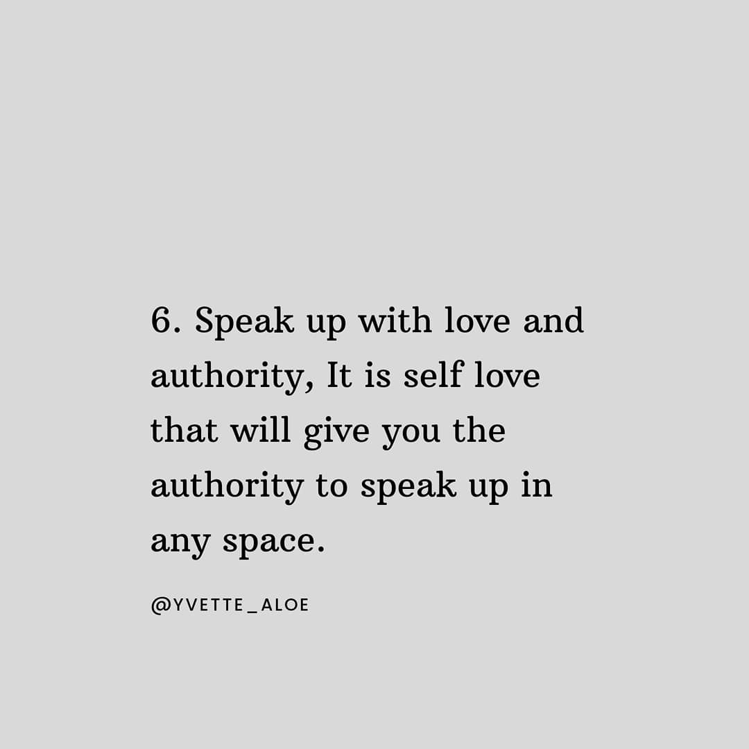 Speak with love and authority.
