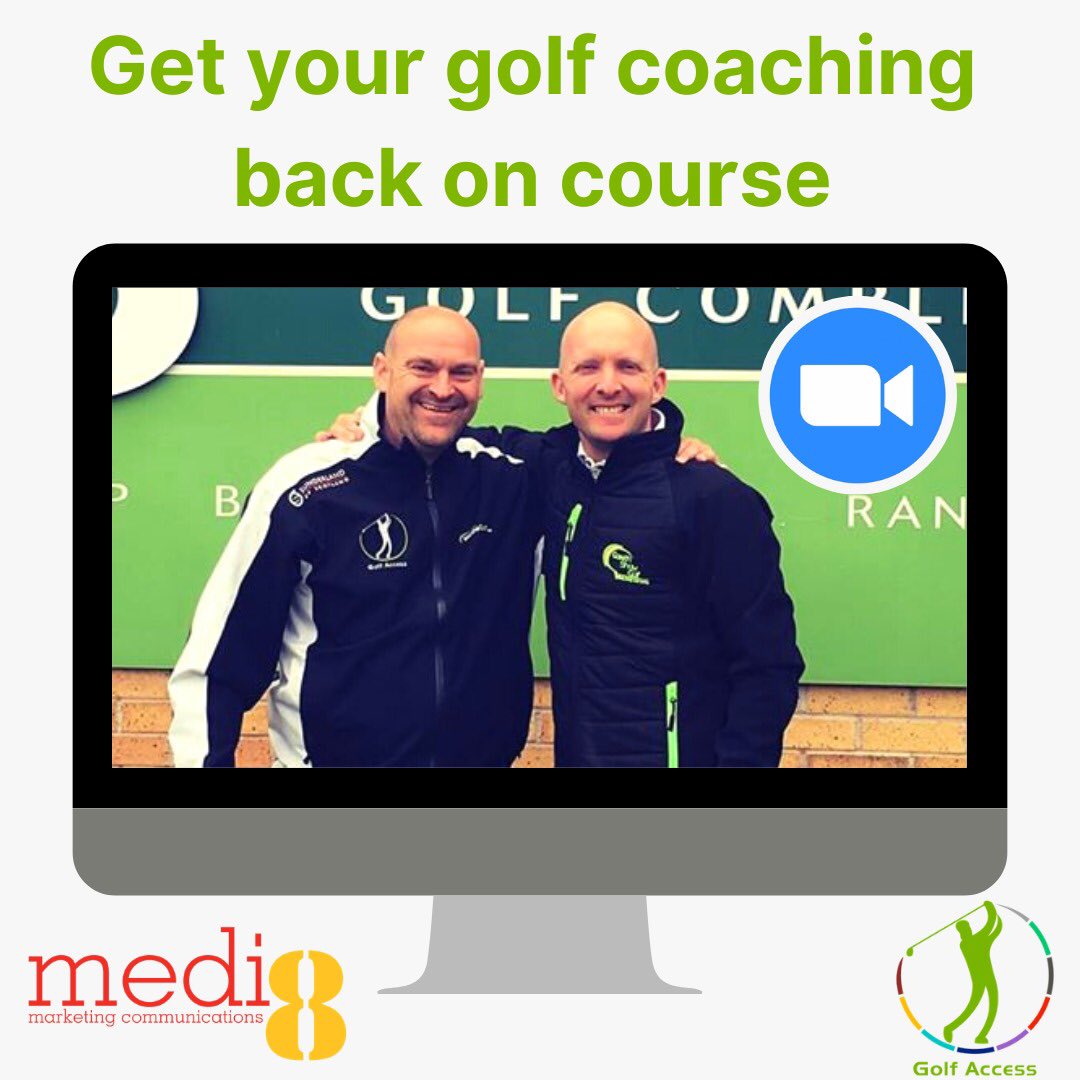 GolfAccessprogm's tweet photo. Get your golf coaching back on course!

with Simon Wood - @GolfAccessUK &amp; @Medi8Gareth - @Medi8Golf 

Date: Wednesday 3rd June 2020
Time(s): 10am &amp; 7pm 
Cost: FREE 
Format: Zoom Video Conference 
Book: swood@golfaccess.co.uk / 01752 847600

#golf #golfaccess #medi8 #booknow https://t.co/Zv84ZfRu2L