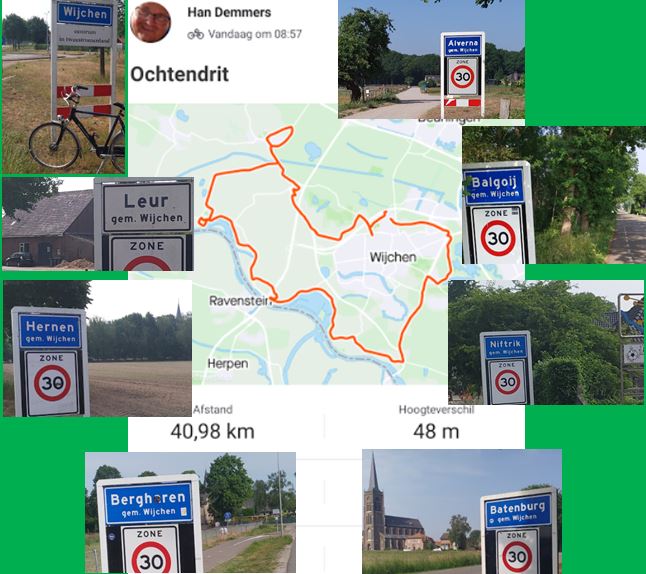 Omdat ik #zoveelmogelijkrondomhuis blijf met de fiets door de kernen van Wijchen.