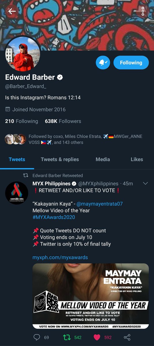 _mythseryes's tweet photo. Kung di pa kayo nakapag retweet aba mag retweet na kayo. Hahahahahahaha mahiya kayo kay Edward 😂 muntanga tong mokong na to kinilig ako pucha bwahahahahaha

MAYMAY ModessChallenges 

@maymayentrata07 @Barber_Edward_ https://t.co/V6jrsQuaLH