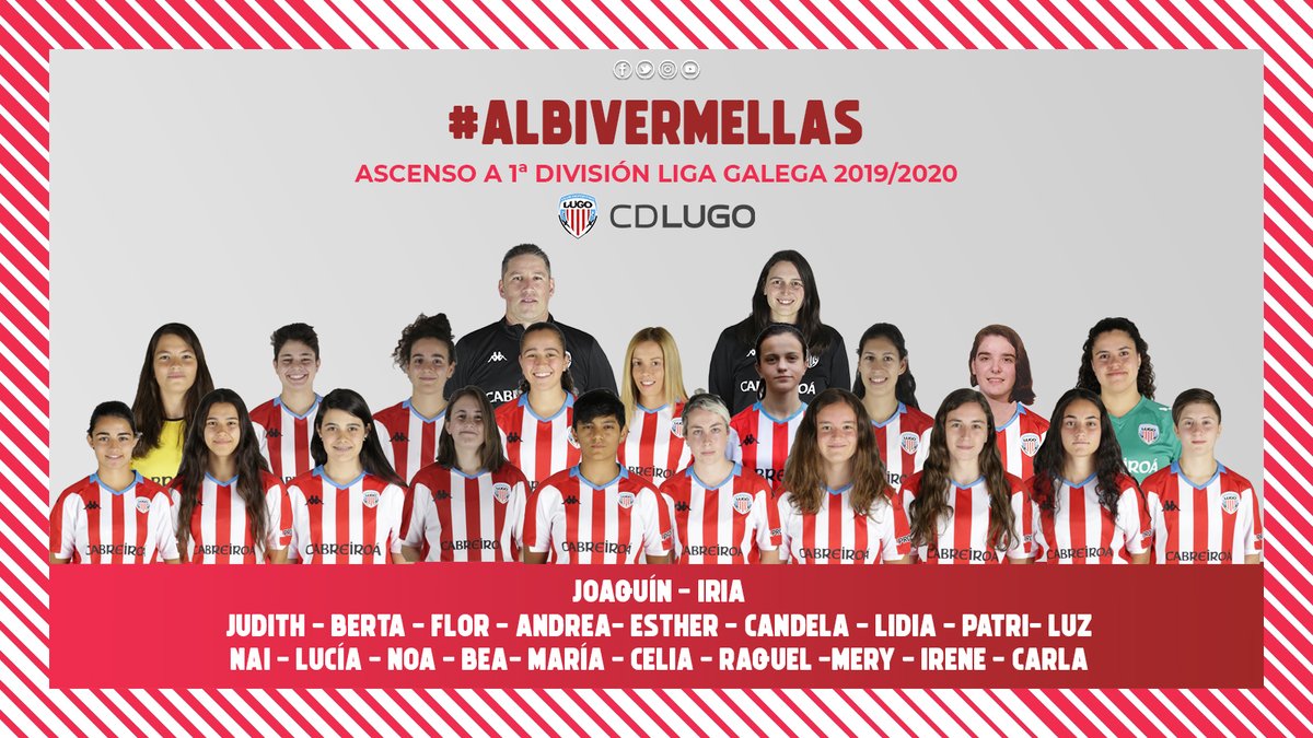CDeportivoLugo's tweet photo. 📜Oficial || O #CDLugo ascende 🥇 a 1ª División Liga Galega Femenina de @futgal 

👉 https://t.co/V81T8h69zM

#Albivermellas🔴⚪️
#EspiritoLoitador
#ForzaLugo https://t.co/K5YXKL4aMo