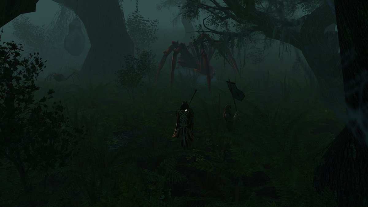 assarandir's tweet photo. i love fangorn forest but you can keep the spiders 😅 #lotro @lotro #lotrofamily @lotrofamily #MMORPG https://t.co/b43siV9qqJ