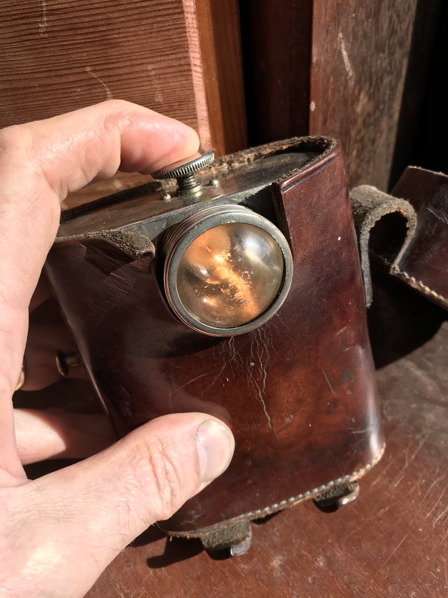 Uncle Roy was in the windmill when it was hit. There were no casualties, but all comms. kit lost. Roy then acted as runner, observing fall of shot then running to/from gun positions to help direct fire. He might have used his signal lamp at some point, which still works: