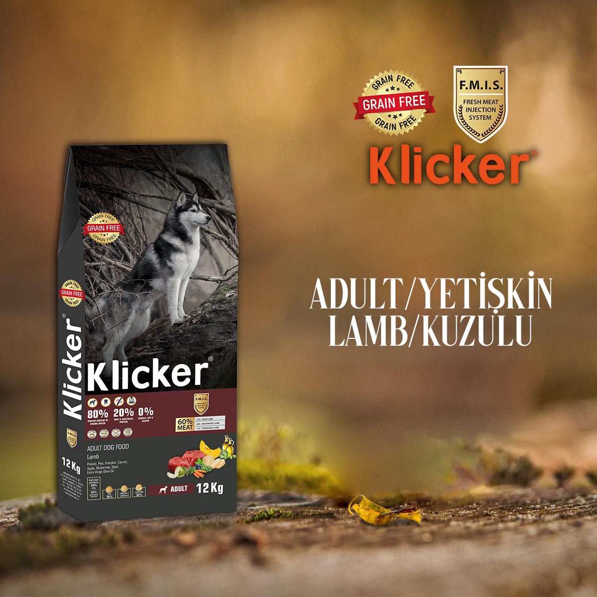 KlickerTurkiye's tweet photo. Mamalarımızı öğrenelim! 😊🐾 Klicker Yetişkin Kuzulu köpek maması köpeğiniz hangi cins olursa olsun çok severek yiyeceği bir mamadır. https://t.co/PBJ1jfg0bp