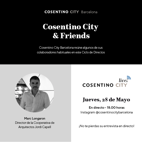 .<a href="/LongaronMarc/">Marc Longaron</a>, director de <a href="/lacapell_com/">la Capell</a>, será nuestro próximo invitado en el Ciclo de Directos #CosentinoCity &amp; Friends, que tendrá lugar mañana,
 28 de mayo, a las 18:00 hrs, en la cuenta de Instagram de @cosentinocitybarcelona.

📲Síguelo aquí: bit.ly/2TJwHV3