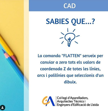 Sabies que...? #ConsellsAutocad #Tornaremaconstruir #Aparelladorslleida