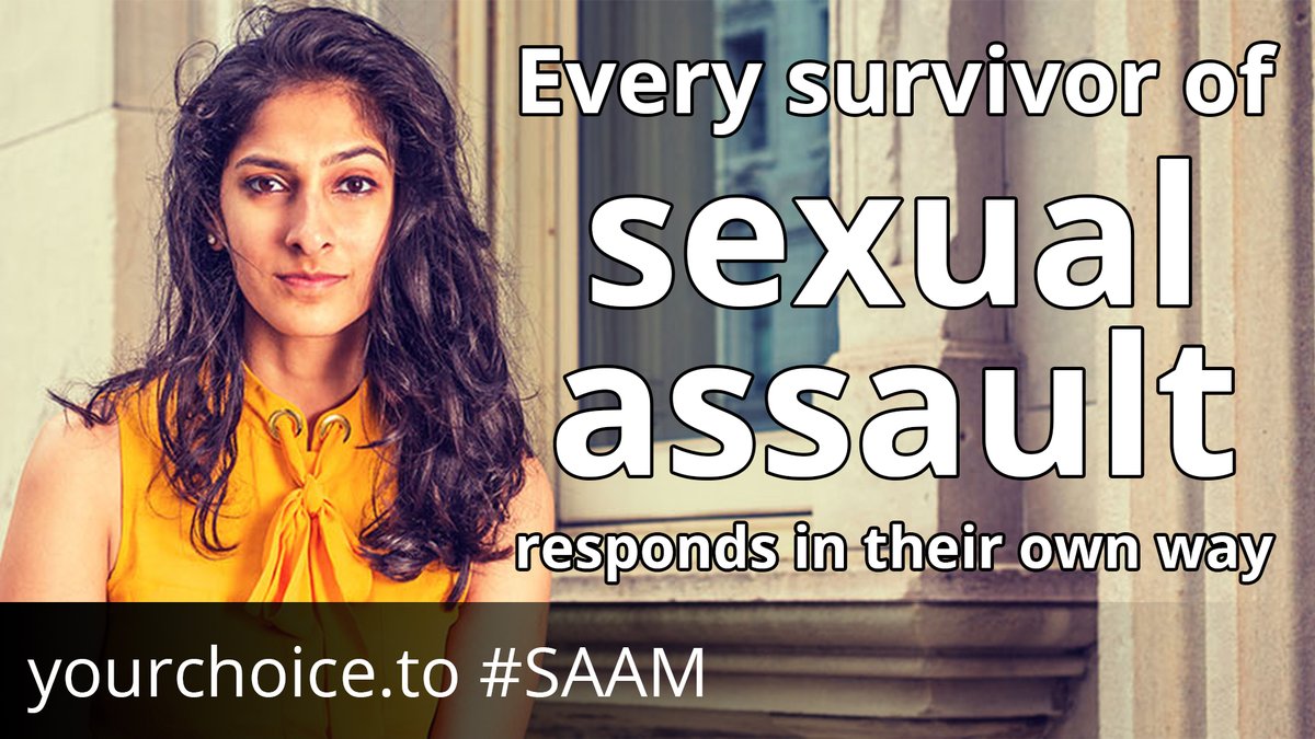 Sexual assault is never the victim's fault. If you are trying to support a friend/family member, the best way is to let them know they are not to blame. As part of Sexual Assault Awareness Month, educate yourself with the resources available at YourChoice.to #SAAM