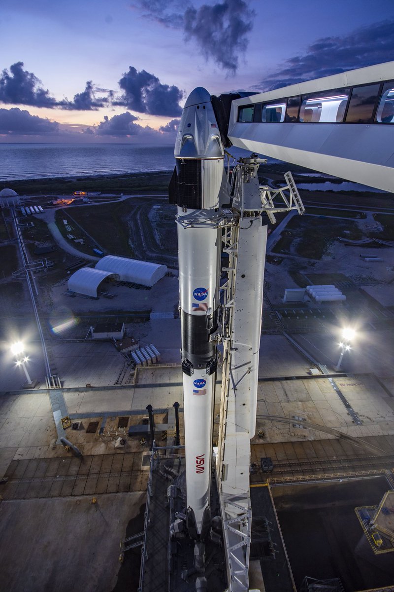 The SpaceX Falcon 9 rocket is scheduled to lift-off at 4:33 p.m. EDT. Robert Behnken &amp; Douglas Hurley are heading to the ISS — first US launch almost a decade! 
#LaunchAmerica #SpaceX